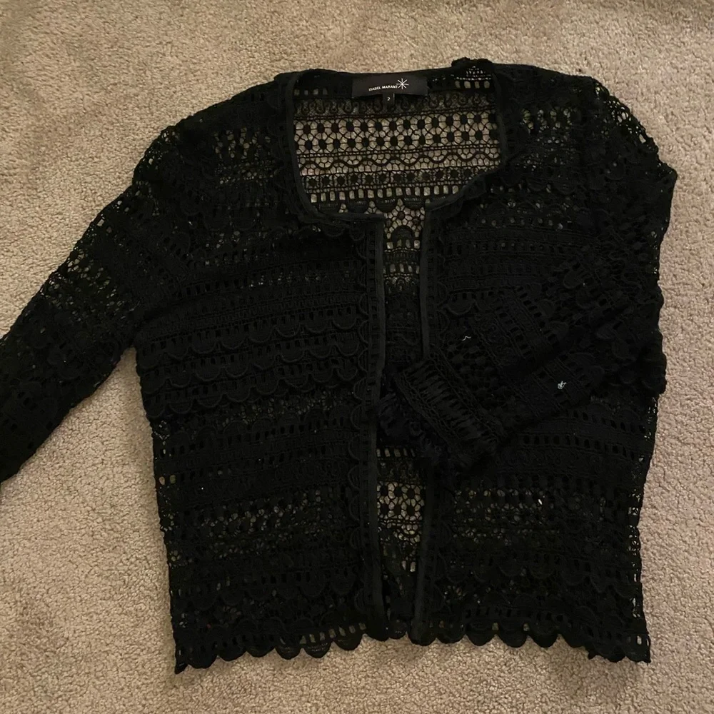 Isabel Marant cropped black lace blouse - Picture 5 of 6